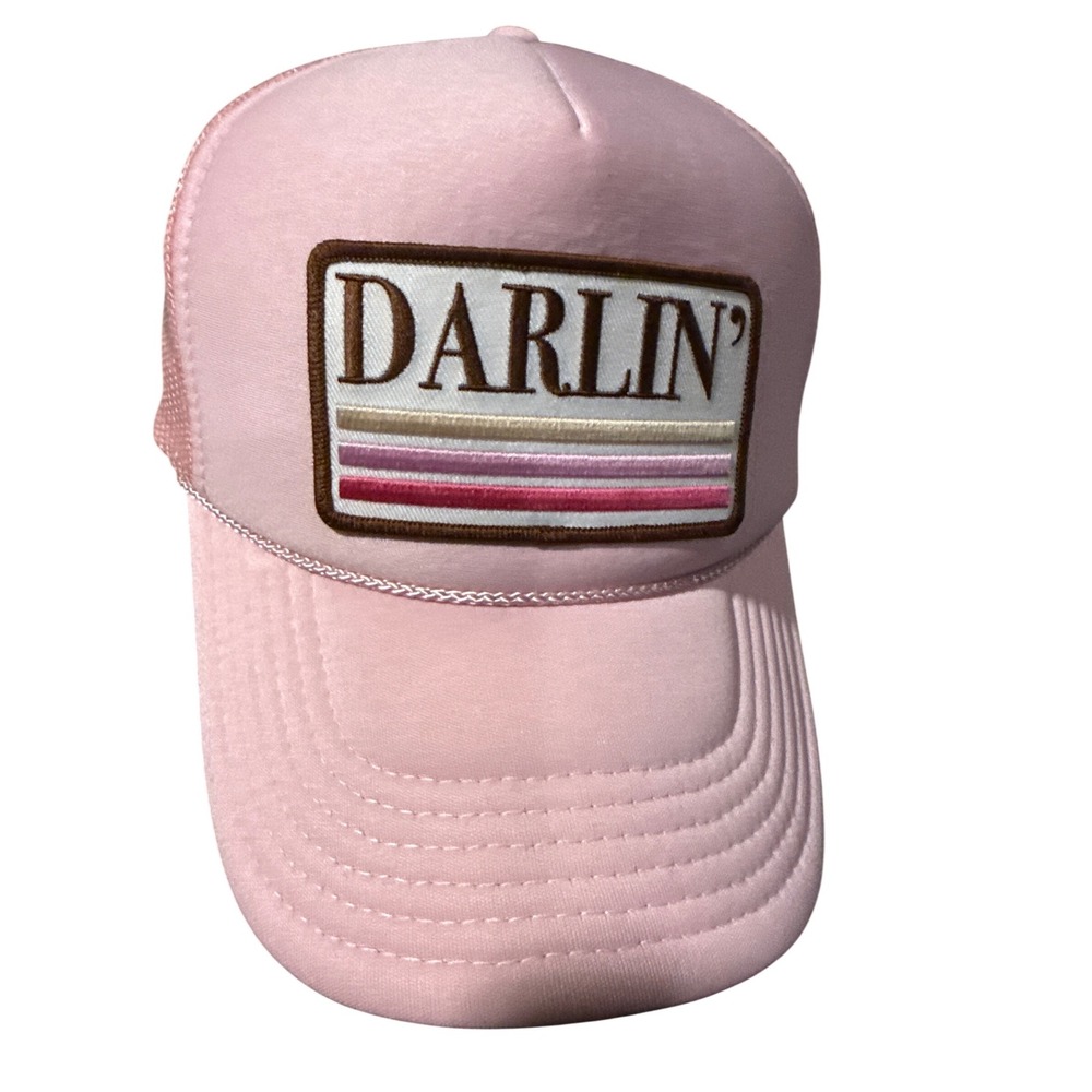 Otto Pink Darlin Patch Trucker‎ Hat Mesh Snapback Western Retro Cap 39-165